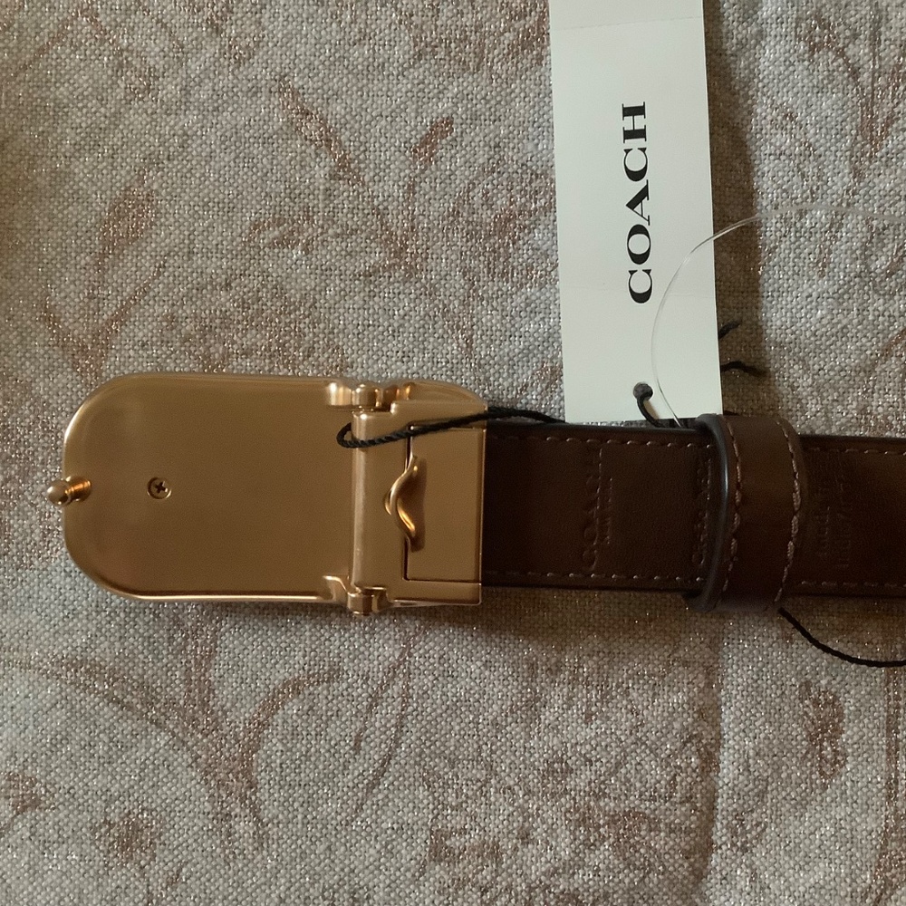 COACH Signature Buckle Cut To Size Morgan Belt, 25 Mm In Tan/Brown OS - Picture 5 of 11